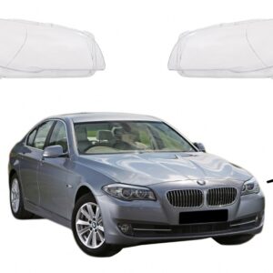 Headlights Lens Glasses suitable for BMW 5 Series F10 F11 F18 (2010-2017) Clear Glass Optics