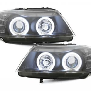 Headlights suitable for BMW 3 Series E90 E91 Touring (2005 - 09.2008) 2 CCFL Halo Rims Black