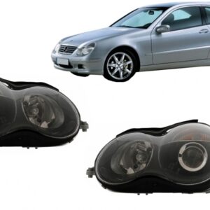 Headlights suitable for Mercedes C-Class W203 (07.2000-03.2004) Black