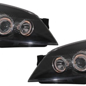 Headlights suitable for Opel Astra H (03.2004-2009) Angel Eyes 2 Halo Rims Black