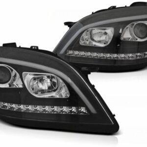 Headlights Tube Light suitable for Mercedes M-Class W164 (2005-2008) Black with Dynamic Turn Signals