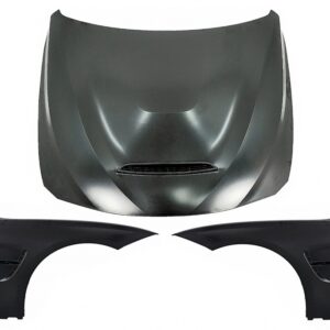 Hood Bonnet with Front Fenders Black suitable for BMW 3 Series F30 F31 (2011-2019) M3 GTS Look