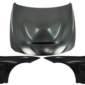 Hood Bonnet with Front Fenders Black suitable for BMW 4 Series F32 F33 F36 (2013-2017) M3 M4 GTS Look