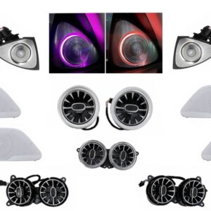 Kit AC Vent 64 colors LED Rotary Tweeters Grilles Cover Speaker suitable for Mercedes S-Class W222 (2013-2020)