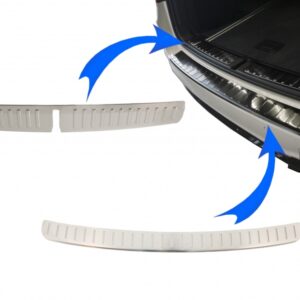 KIT Rear Bumper Protector Sill Plate Foot Plate Aluminum Cover suitable for BMW X3 F25 (2011-2017)
