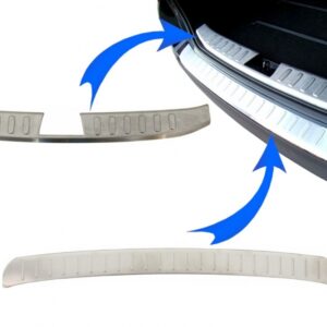 KIT Rear Bumper Protector Sill Plate Foot Plate Aluminum Cover suitable for BMW X1 E84 LCI (2012-2014)