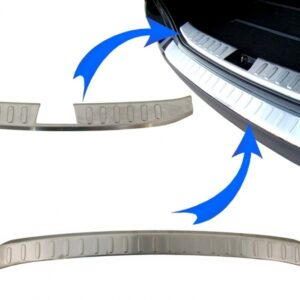 KIT Rear Bumper Protector Sill Plate Foot Plate Aluminum Cover suitable for BMW X1 E84 non LCI (2009-2012)