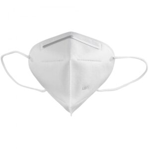 KN95 White Triangle Face Mask 5 Layers Unisex Disposable with Bending Metal Strip