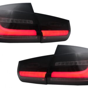 LED BAR Taillights suitable for BMW 3 Series F30 Pre LCI & LCI (2011-2019) Black Smoke with Dynamic Sequential Turning Light