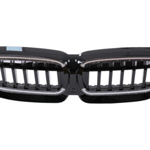 LED Central Kidney Grilles suitable for BMW 3 Series G20 Sedan G21 Touring (2019-2022) Piano Black