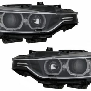 LED DRL Angel Eyes Headlights with Projector suitable for BMW 3 Series F30 F31 (2011-2015)