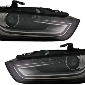 LED DRL Headlights for Audi A4 B8.5 Facelift (2012-2015) Black