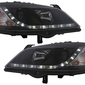 LED DRL Headlights suitable for Opel Astra G (09.1997-02.2004) Black