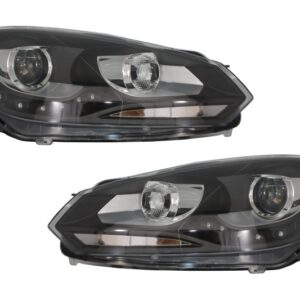 LED DRL Headlights suitable for VW Golf 6 VI (10.2008-2012) Black