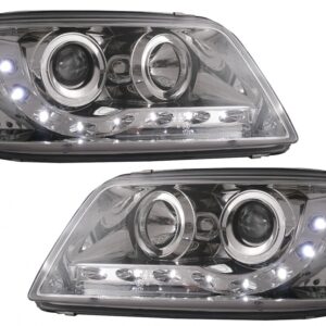 LED DRL Headlights suitable for VW Transporter T5 (04.2003-08.2009) Chrome