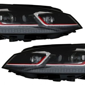 LED Headlights Bi-xenon Look suitable for VW Golf 7 VII (2012-2017) Facelift G7.5 GTI Design with Sequential Dynamic Turning Lights