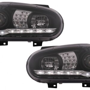 LED Headlights Daylight suitable for VW Golf IV 4 Cabriolet Hatchback Variant (09.1997-09.2003) Black