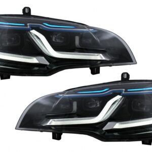 LED Headlights suitable for BMW X5 E70 (2007-2014) Conversion from HID to LED Black