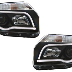 LED Headlights suitable for Dacia Duster I (2009-2014) Tube Light Bar Black Edition
