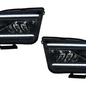 LED Headlights suitable for Ford Mustang V Pre-Facelift (2005-2009) Black Dynamic Sequential Turning Lights