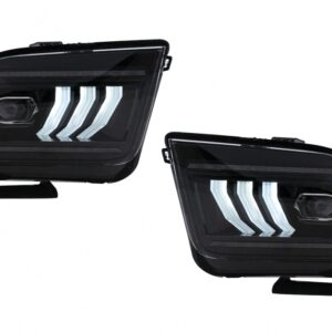 LED Headlights suitable for Ford Mustang V Pre-Facelift (2005-2009) Black Dynamic Sequential Turning Lights