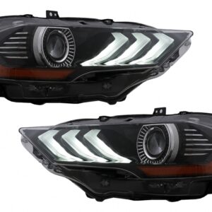LED Headlights suitable for Ford Mustang VI Facelift (2018-2022) Black Dynamic Turning Lights RGB DRL