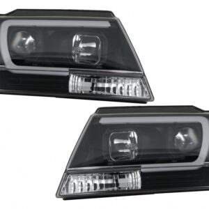 LED Headlights suitable for Jeep Grand Cherokee (1999-2004) Tube Light Black