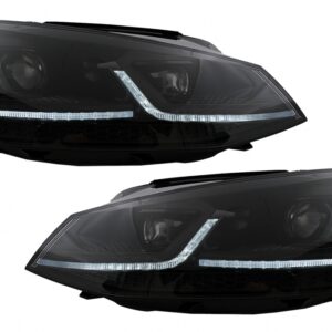 LED Headlights suitable for VW Golf 7 VII (2012-2017) Black Facelift G7.5 Design with Sequential Dynamic Turning Lights