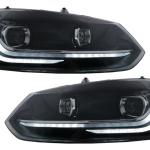 LED Headlights suitable for VW Polo Mk5 6R 6C (2010-2017) Dynamic Sequential Turning Light