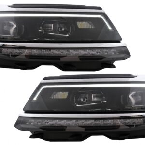 LED Headlights suitable for VW Tiguan II Mk2 (2016-2019) R-Line Matrix Design Sequential Dynamic Turning Lights