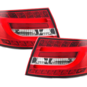 LED Light Bar Taillights suitable for Audi A6 4F C6 (2004-2008) Limousine Red Crystal