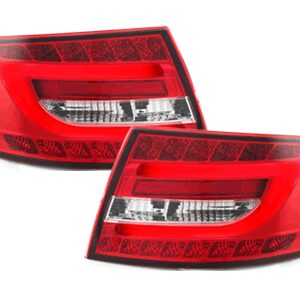 LED Light Bar Taillights suitable for Audi A6 Limousine (2004-2008) Red Crystal Factory LED