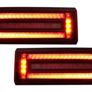 LED Taillights Light Bar suitable for Mercedes G-Class W463 Facelift (2018-2022) Dynamic Sequential Turning Lights Red Smoke