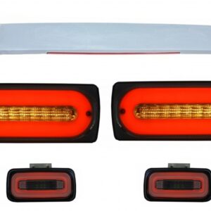 LED Taillights Light Bar with Rear Bumper Fog Lamp and Roof Spoiler suitable for Mercedes G-class W463 (1989-2015)