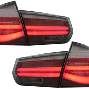 LED Taillights M Look Black Line suitable for BMW 3 Series F30 Pre LCI & LCI (2011-2019) Red Smoke Conversion to LCI Design with Dynamic Sequential Turning Light