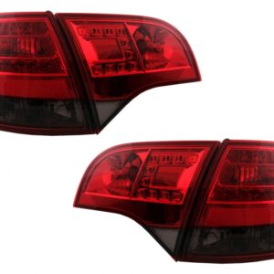 LED Taillights suitable for Audi A4 B7 8ED Avant (11.2004-2007) Red Smoke