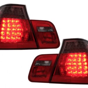 LED Taillights suitable for BMW 3 Series E46 Limousine 4D (09.2001-03.2005) Red Smoke