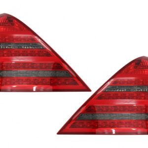 LED Taillights suitable for Mercedes S-Class W221 (2005-2009) Red Smoke with Dynamic Sequential Turning Signal