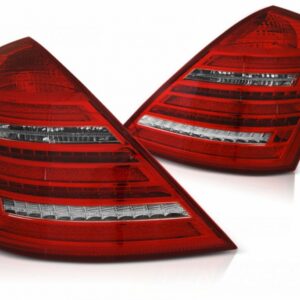 LED Taillights suitable for Mercedes S-Class W221 (2005-2009) Red Clear with Dynamic Sequential Turning Signal