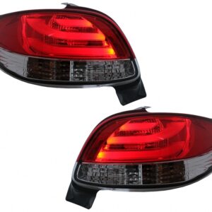 LED Taillights suitable for Peugeot 206 HatchBack 3 / 5 Doors (10.1998-2004) Red White