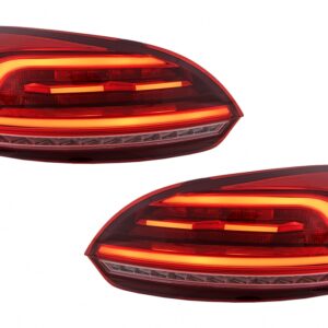 LED Taillights suitable for VW Scirocco Hatchback 137 Mk3 (2008-2014) Red Dynamic Turning Lights