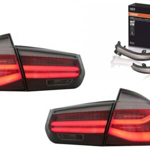 Lightning Conversion Kit to LCI Design LED Taillights and Mirror Indicators suitable for BMW 3 Series F30 (2011-2019) with Dynamic Sequential Turning Light