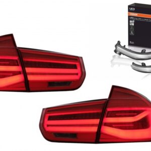Lightning Conversion Kit to LCI Design LED Taillights and Mirror Indicators suitable for BMW 3 Series F30 (2011-2019) with Dynamic Sequential Turning Light