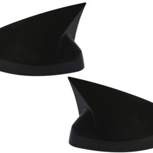 Mirror Covers suitable for Audi A3 8V RS3 Cabriolet Limousine Sportback (2012-2019) Bat Look Piano Black