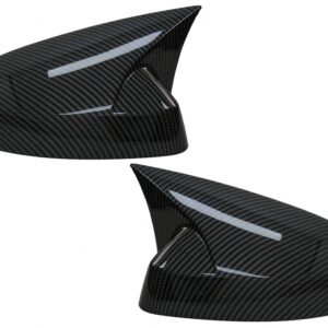 Mirror Covers suitable for Audi A3 8V RS3 Cabriolet Limousine Sportback (2012-2019) Bat Look Carbon