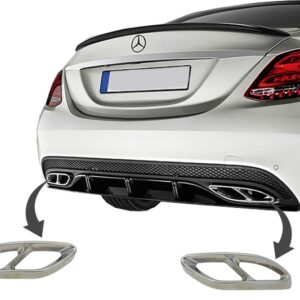 Muffler Tips suitable for Mercedes C-Class W205 S65 E65 GLE W166 X166 GLC W253 Sport Design