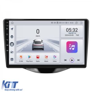 Navigation dedicated to Peugeot 107, Citroen C1, Toyota Aygo (2014 - 2022), 9 Inch, 4Gb Ram, 64Gb Storage, Bluetooth, WiFi, Carplay.