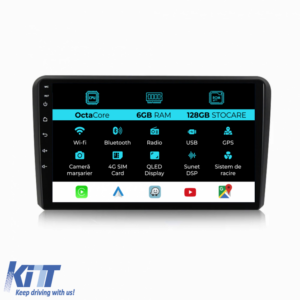 Navigation for Audi A3 8P (2003 - 2013) 9 Inch, 6Gb Ram, 128Gb storage, CarPlay