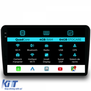 Navigation for Audi A3 8P (2003-2013), QuadCore, 9Inch, 4Gb Ram, 64Gb Storage, Carplay