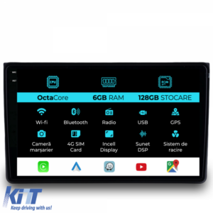 Navigation for Audi A4, (2001-2008), 9 Inch, 6Gb Ram, 128Gb Storage, Carplay
